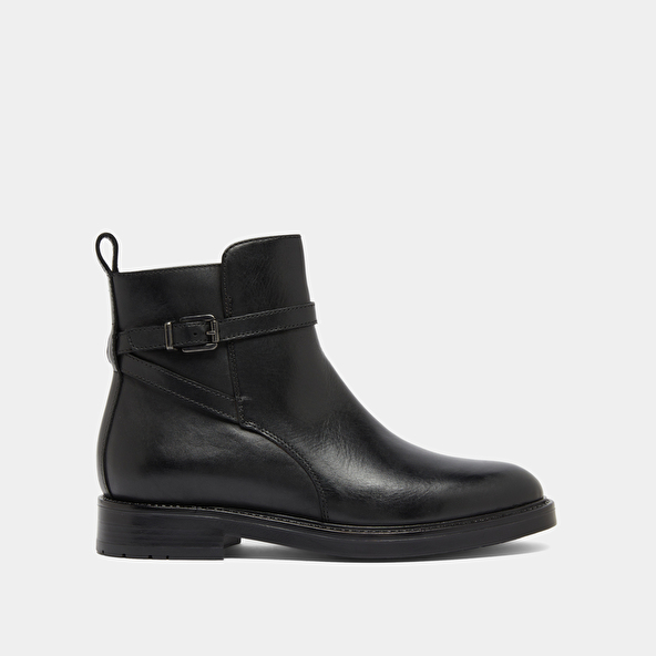 Boots à boucles in black leather | CLEA