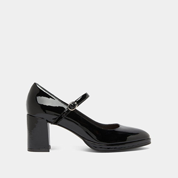 Babies à talons in black patent | DEBRE