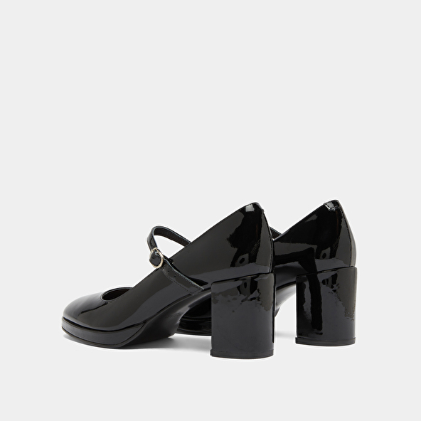 Babies à talons in black patent | DEBRE