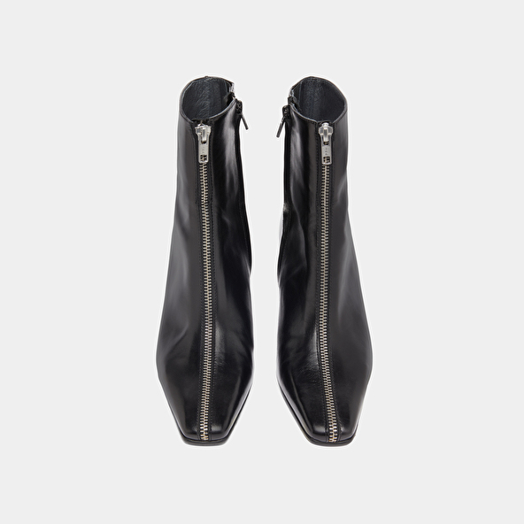 Bottines à talons et fermetures éclairs ... in black leather | DANZA