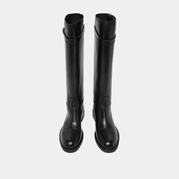 High boots in black leather | ROMANE