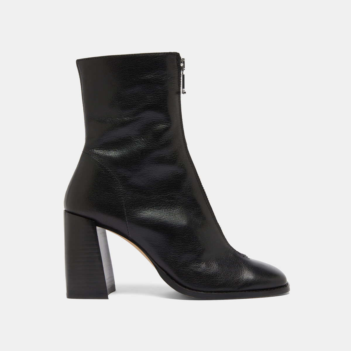 Bottines à talons et fermetures éclairs ... in black leather | VANDANA
