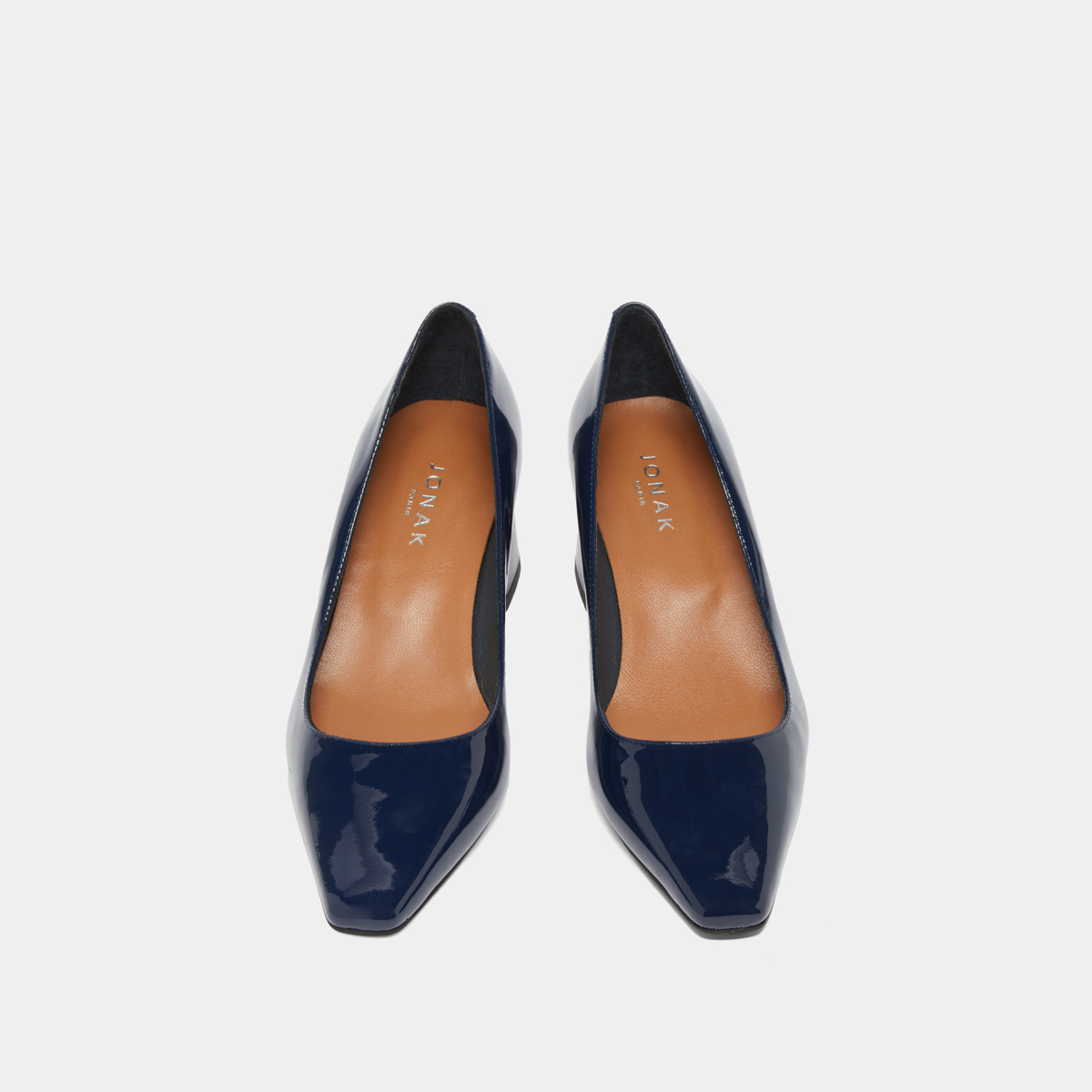Escarpins à talons recouverts in blue patent | DULINA