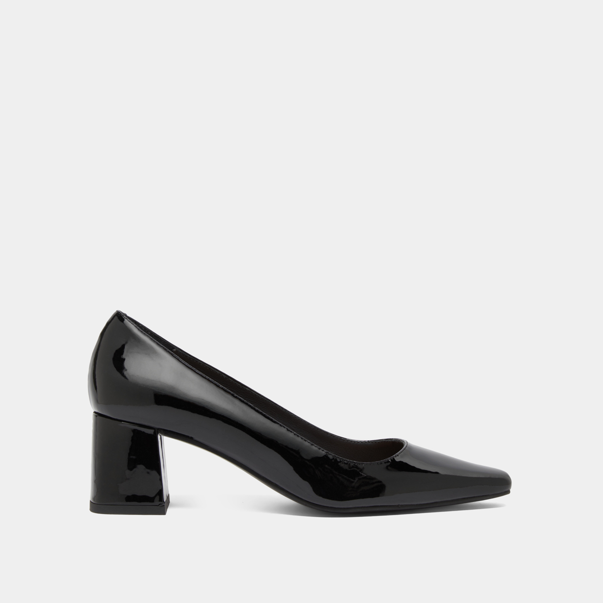 Escarpins à talons recouverts in black patent | DULINA