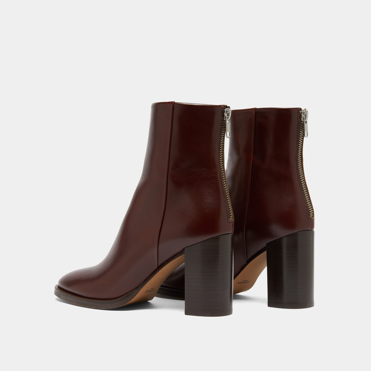 Helled ankle boots in brown patinated leather | DEEP