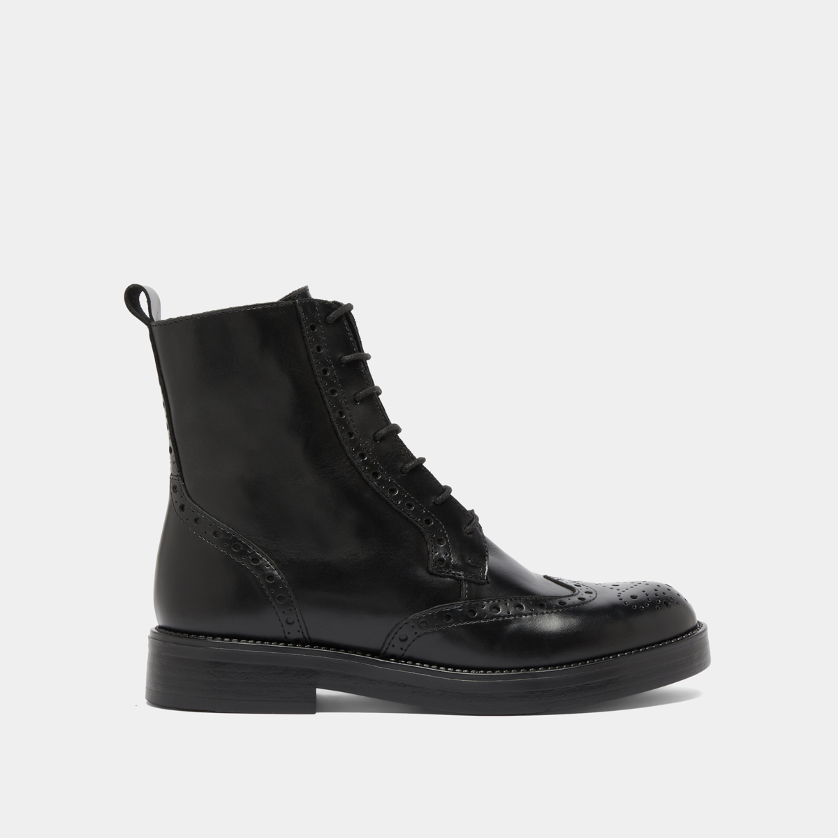Boots à lacets in black leather | ARI