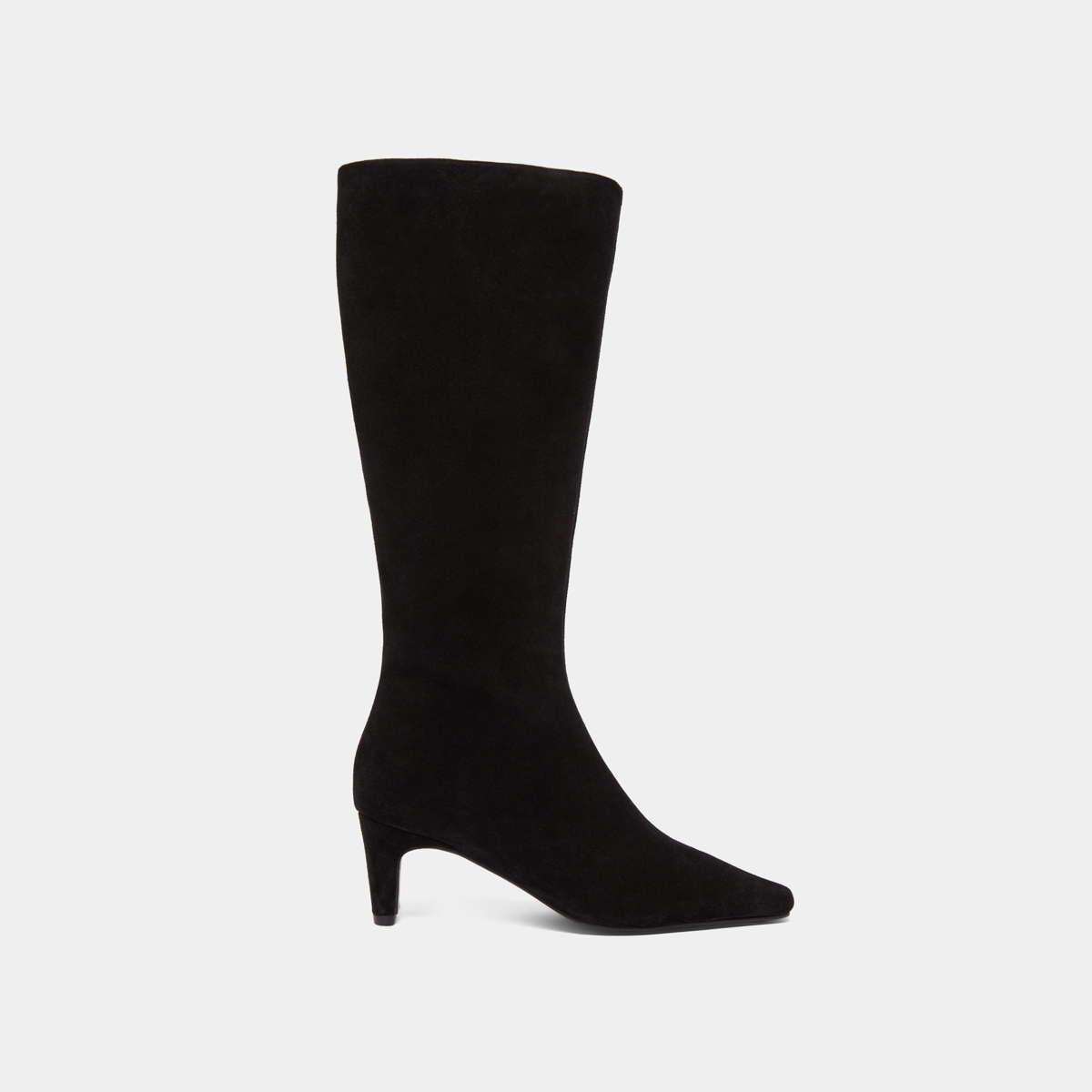 Bottes à talons et bouts pointus in black suede | DANOU