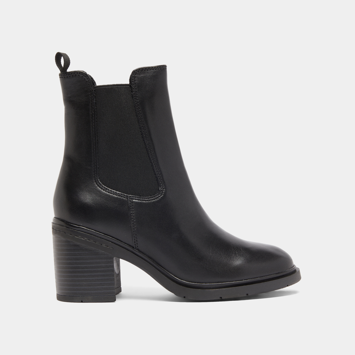 Bottines à élastiques et bouts arrondis.... in black leather | ATILA