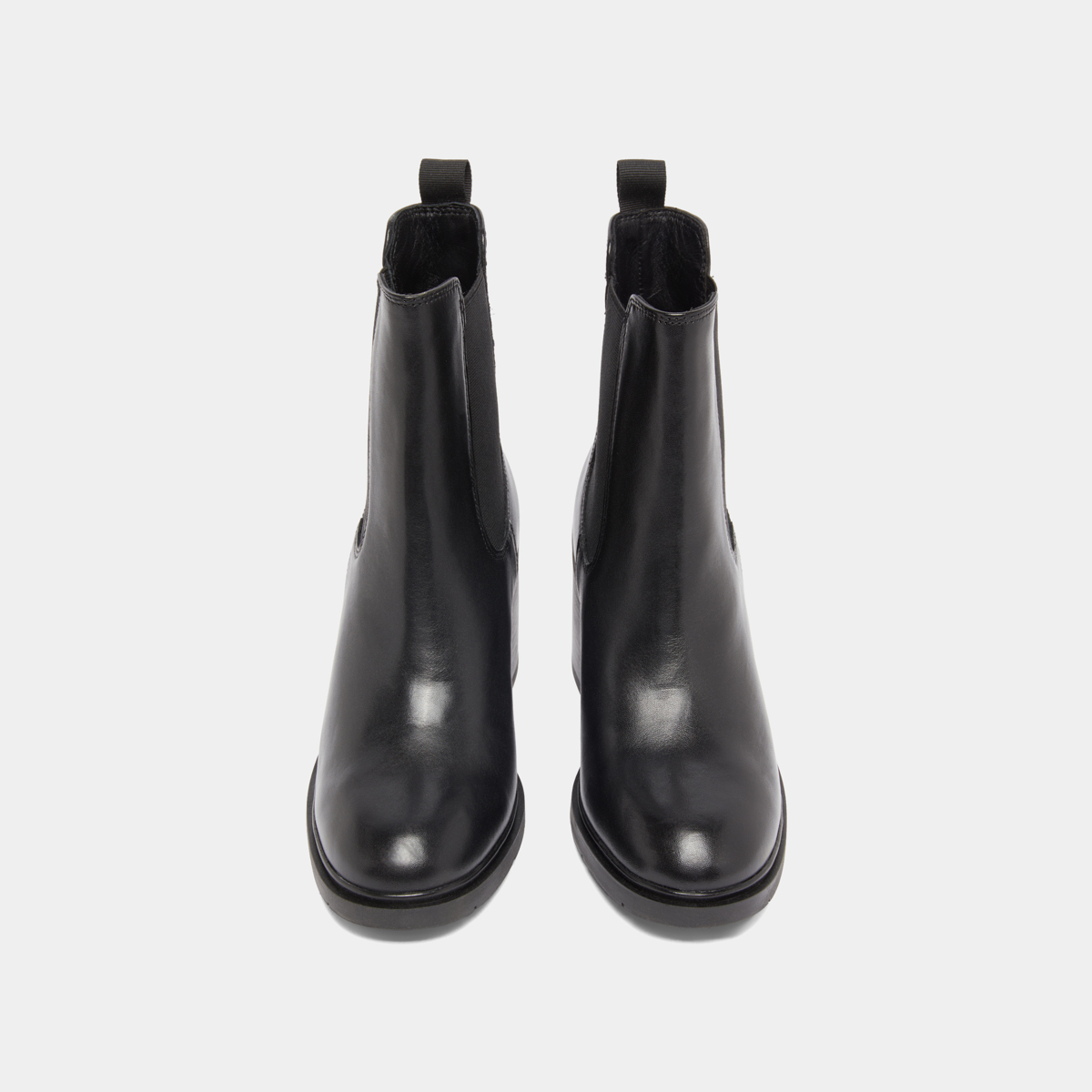 Bottines à élastiques et bouts arrondis.... in black leather | ATILA