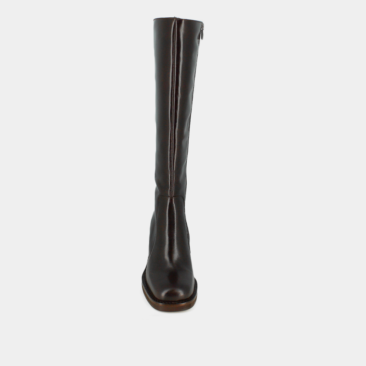 Boots with overflowing heels in dark brown leather calf size m | BRETZEL