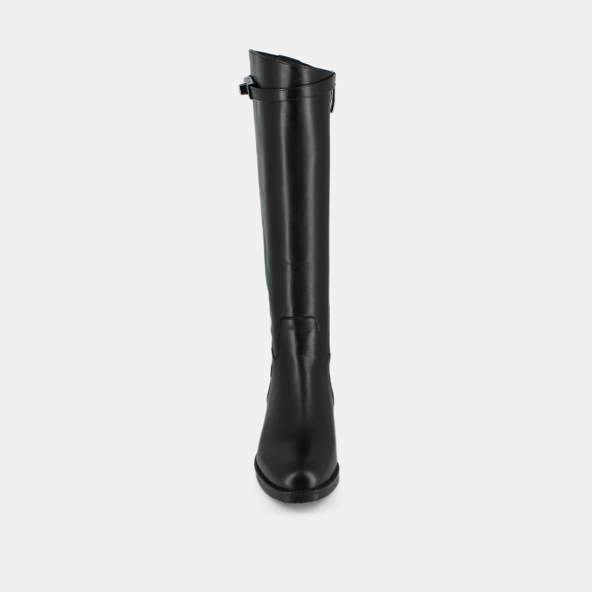 Round-toe boots in black leather | FLY