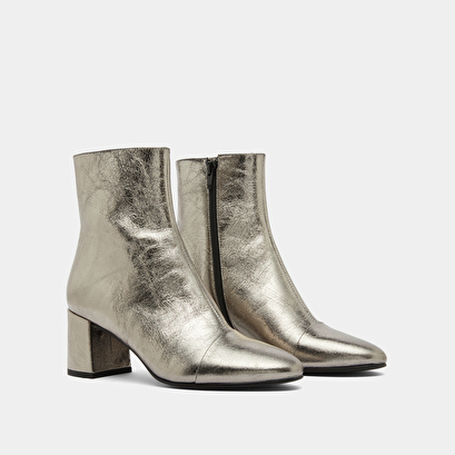 Bottines à talons dark silver