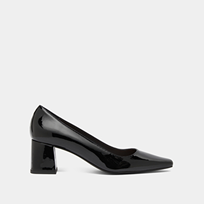 Escarpins &agrave; talons recouverts in black patent | dulina