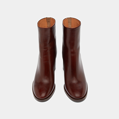 Helled ankle boots brown