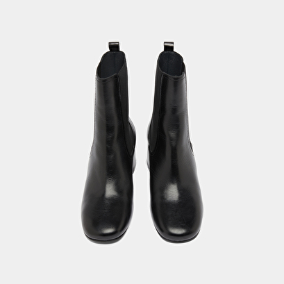 Bottines &agrave; talons et &eacute;lastiques in black leather | denon
