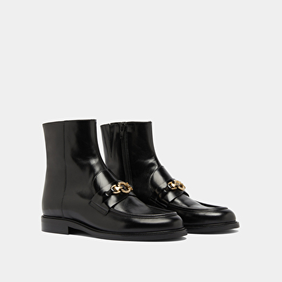 Boots &agrave; mors dor&eacute;s in black leather | divok