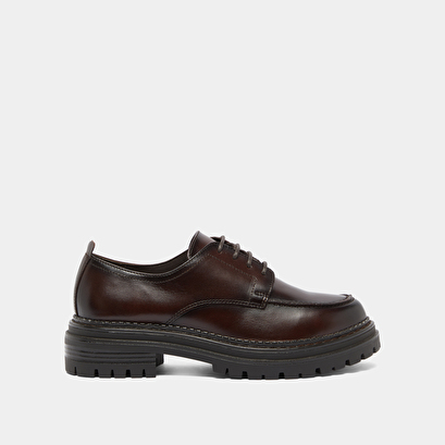 Derbies à semelles crantées red brown