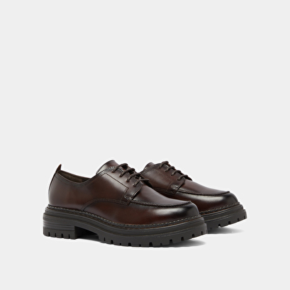 Derbies à semelles crantées red brown