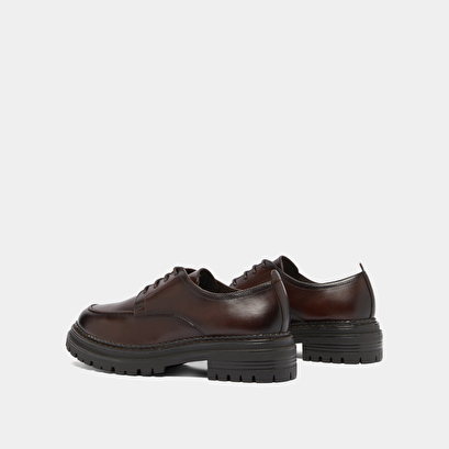 Derbies à semelles crantées red brown