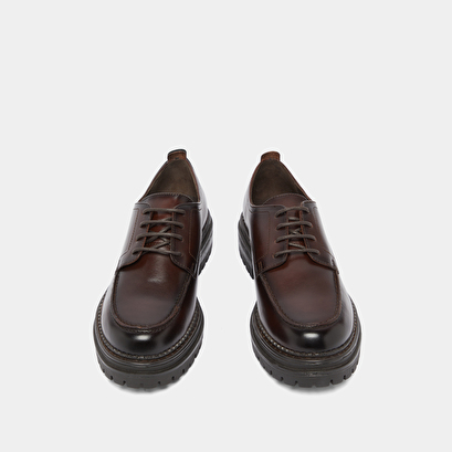 Derbies à semelles crantées red brown