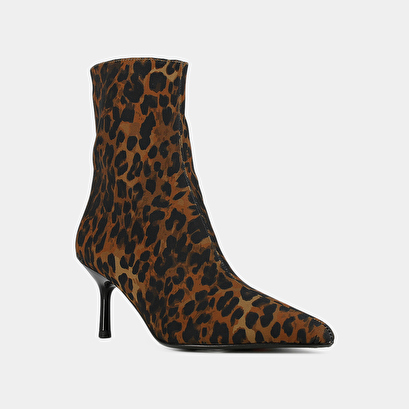 Bottines à bouts pointus leopard