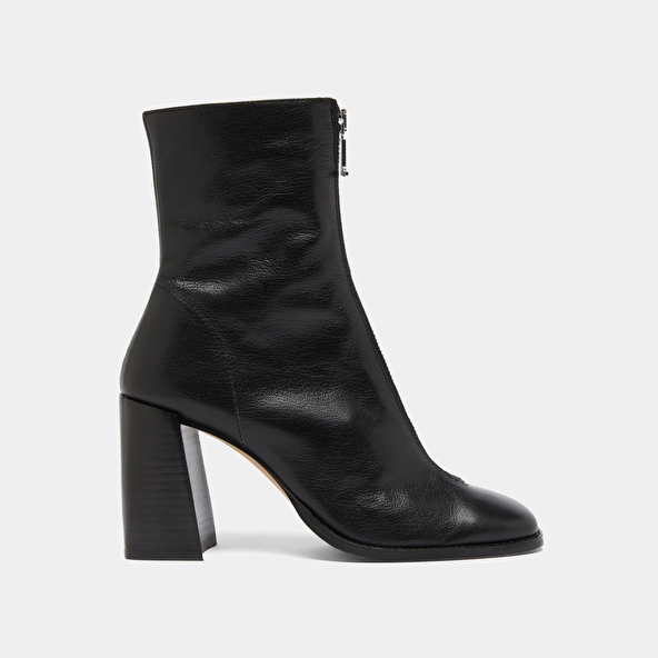 Bottines à talons et fermetures éclairs ... in black leather | VANDANA