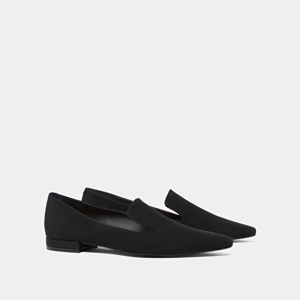 Ballerines à pattes in black textile | dantesse