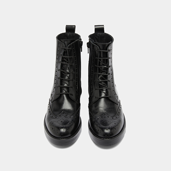 Boots à lacets in black leather | ARI
