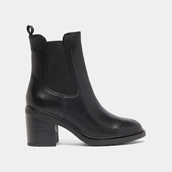 Bottines à élastiques et bouts arrondis.... in black leather | ATILA