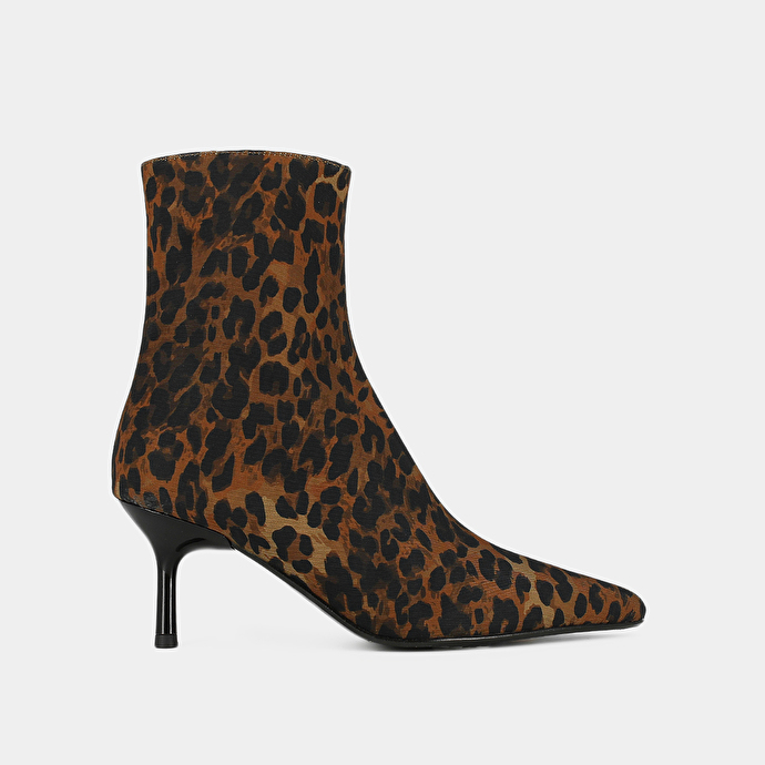 Bottines à bouts pointus in leopard print | DIEM