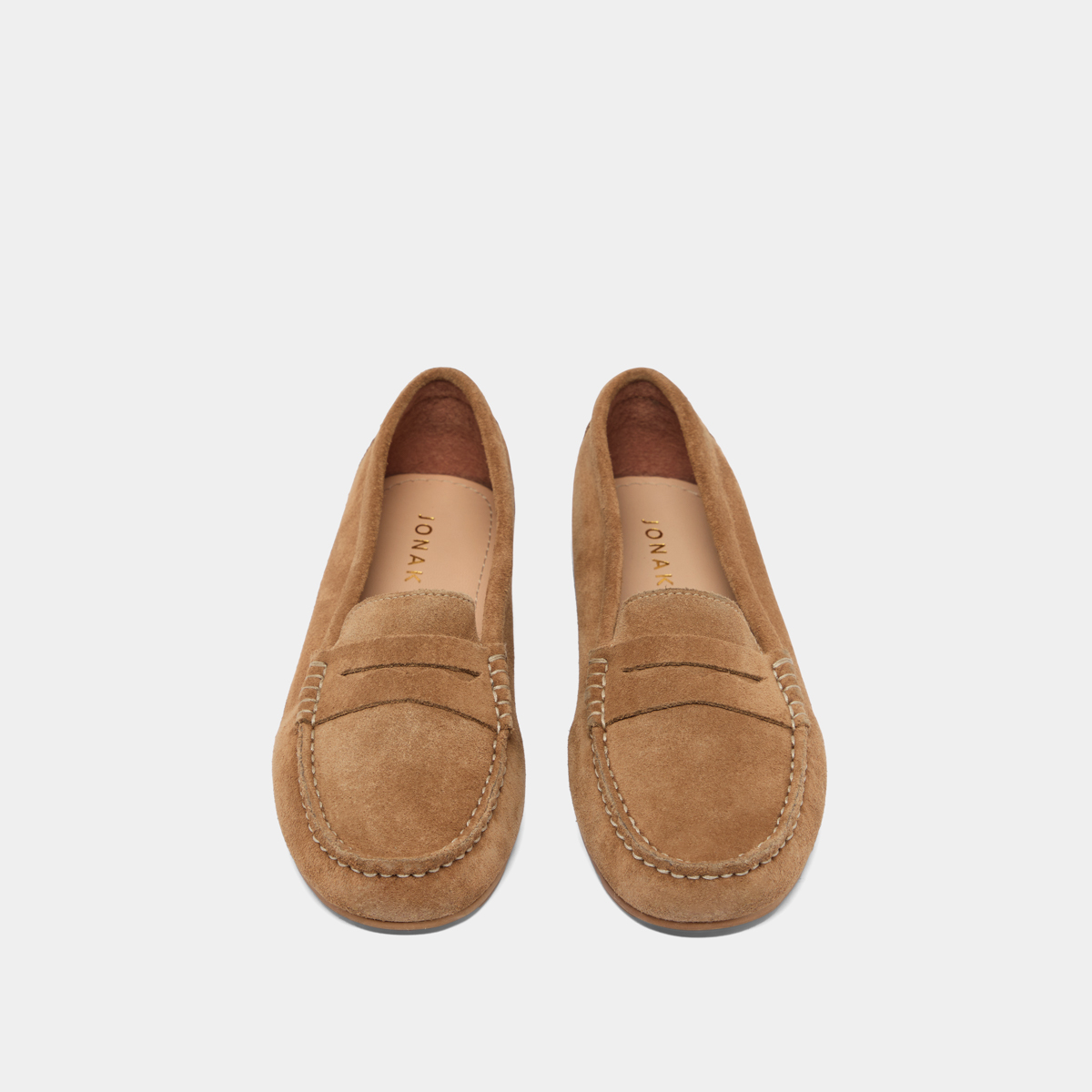 Loafers with topstitching in beige crust | GREG