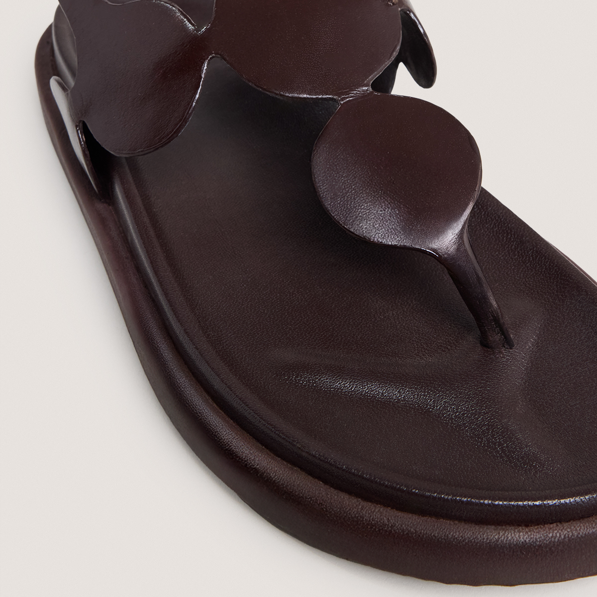 Sandals with adjustable straps in dark brown leather | WIND
