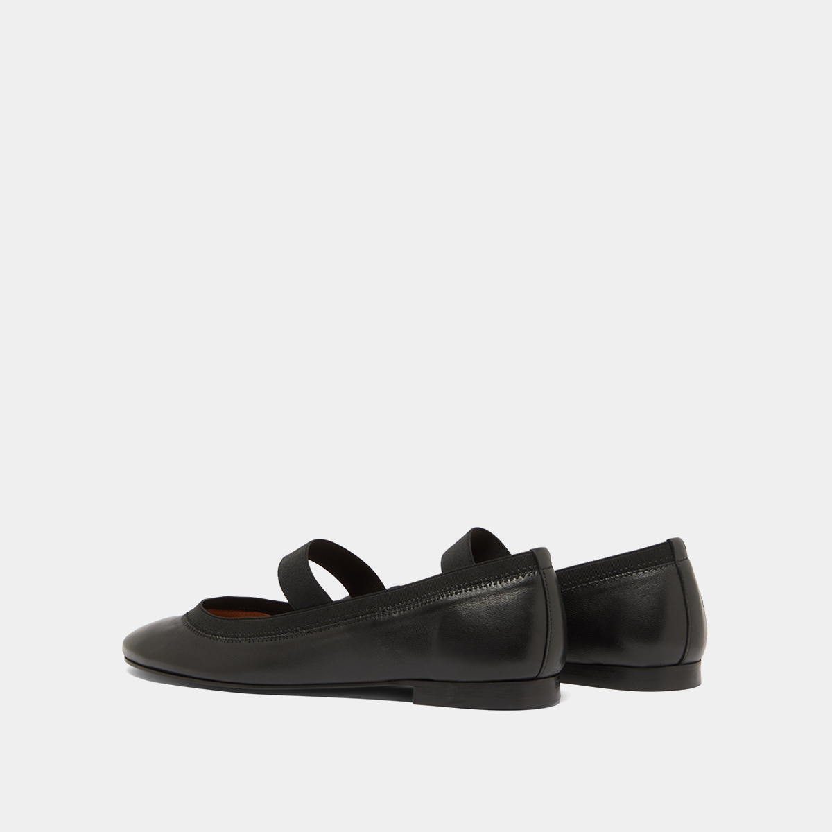 Ballet flats with straps en cuir noir | DABUS