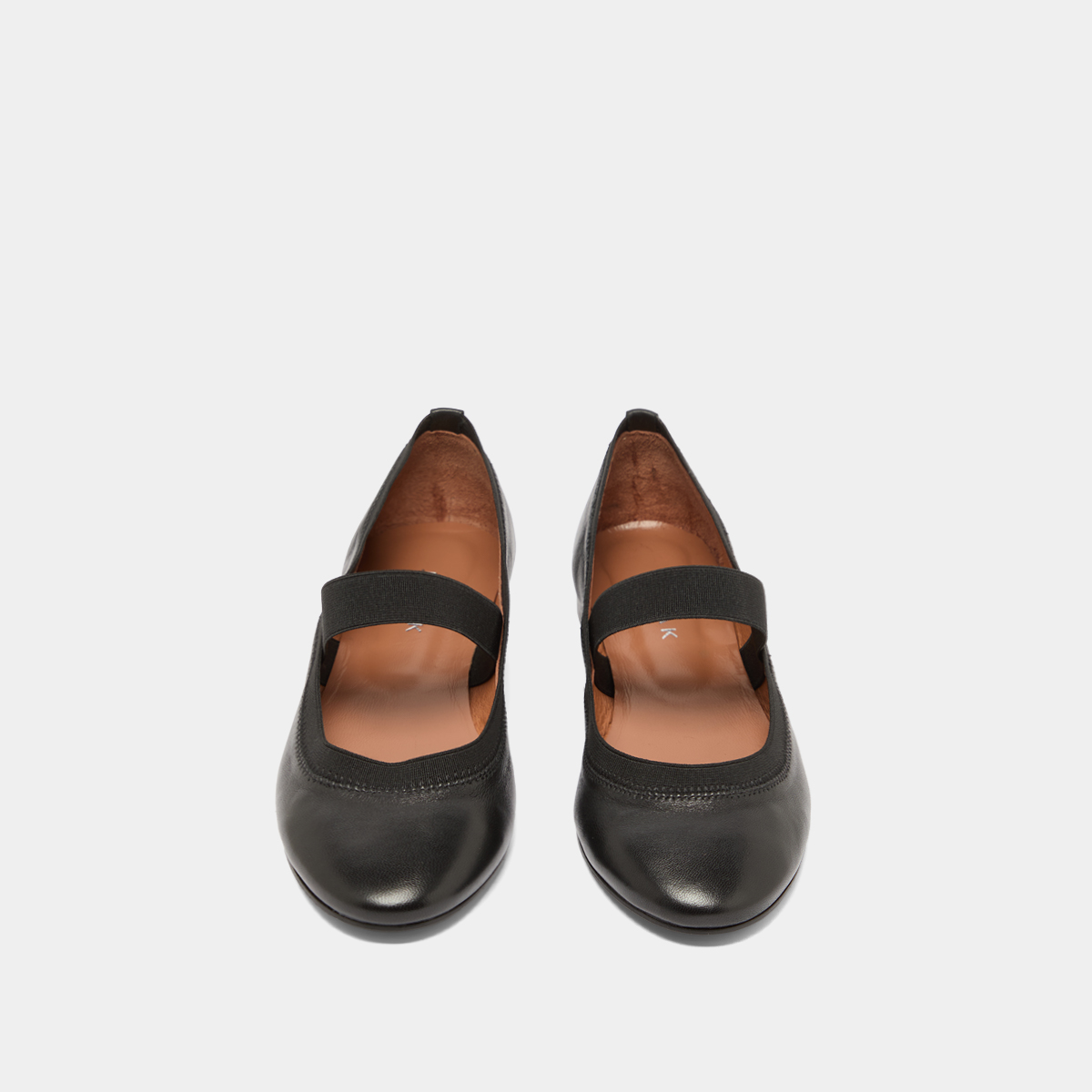 Ballet flats with straps en cuir noir | DABUS
