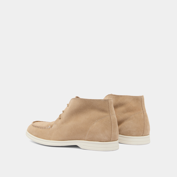 Derbies with topstitching in beige crust | OLYMPE