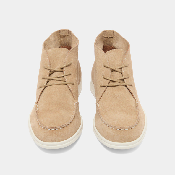 Derbies with topstitching in beige crust | OLYMPE