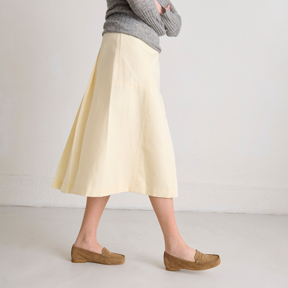 Loafers with topstitching in beige crust | GREG