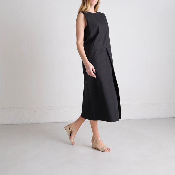 Wedge sandals in platinum laminated velvet | AGRUME