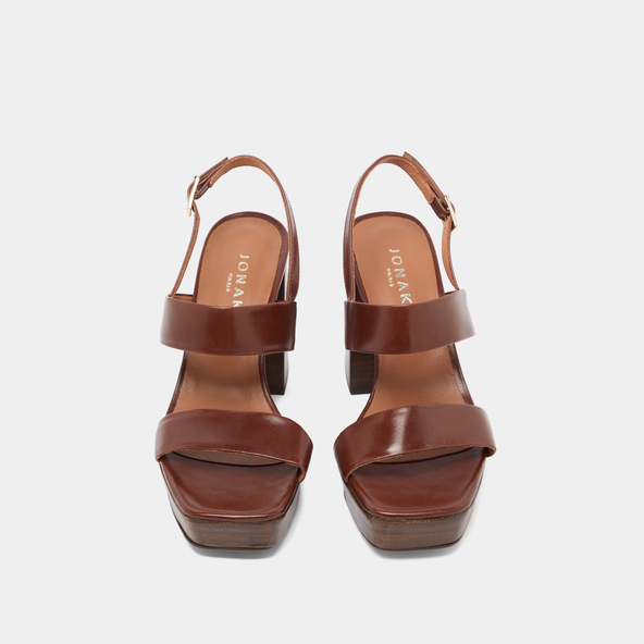 Sandals in brown leather | VERDE