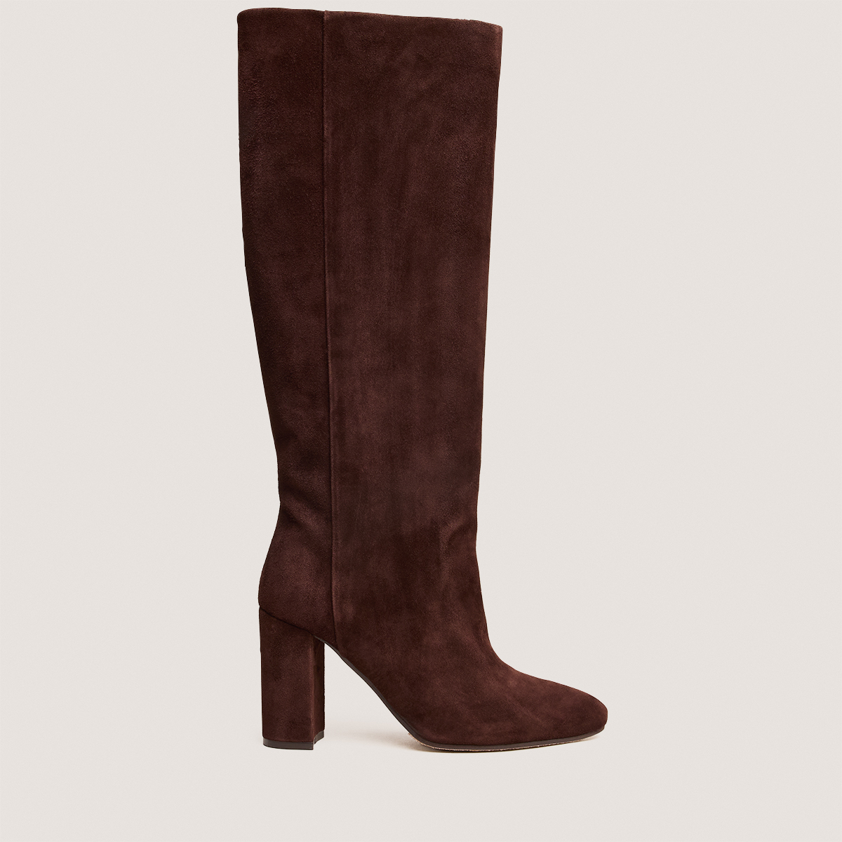 Heeled Boots in maroon velvet | VENEZUELA