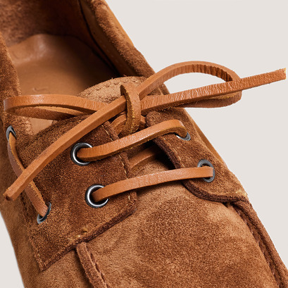 Soft loafers in cognac suede | LALIE