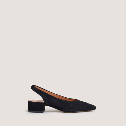 Open Toe Ballet Flats black