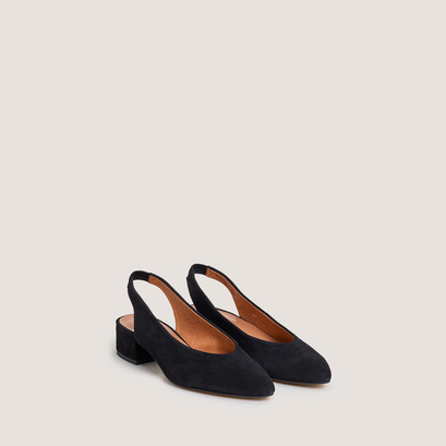 Open Toe Ballet Flats black
