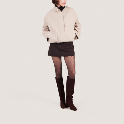 Heeled boots in maroon velvet  | venezuela