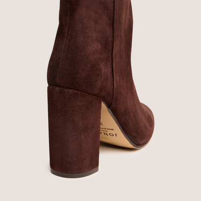 Heeled boots in maroon velvet  | venezuela
