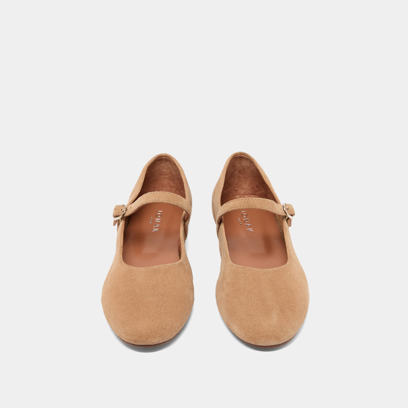 Strappy ballet flats in beige crust | drima