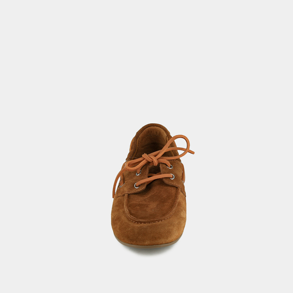Soft loafers in cognac suede