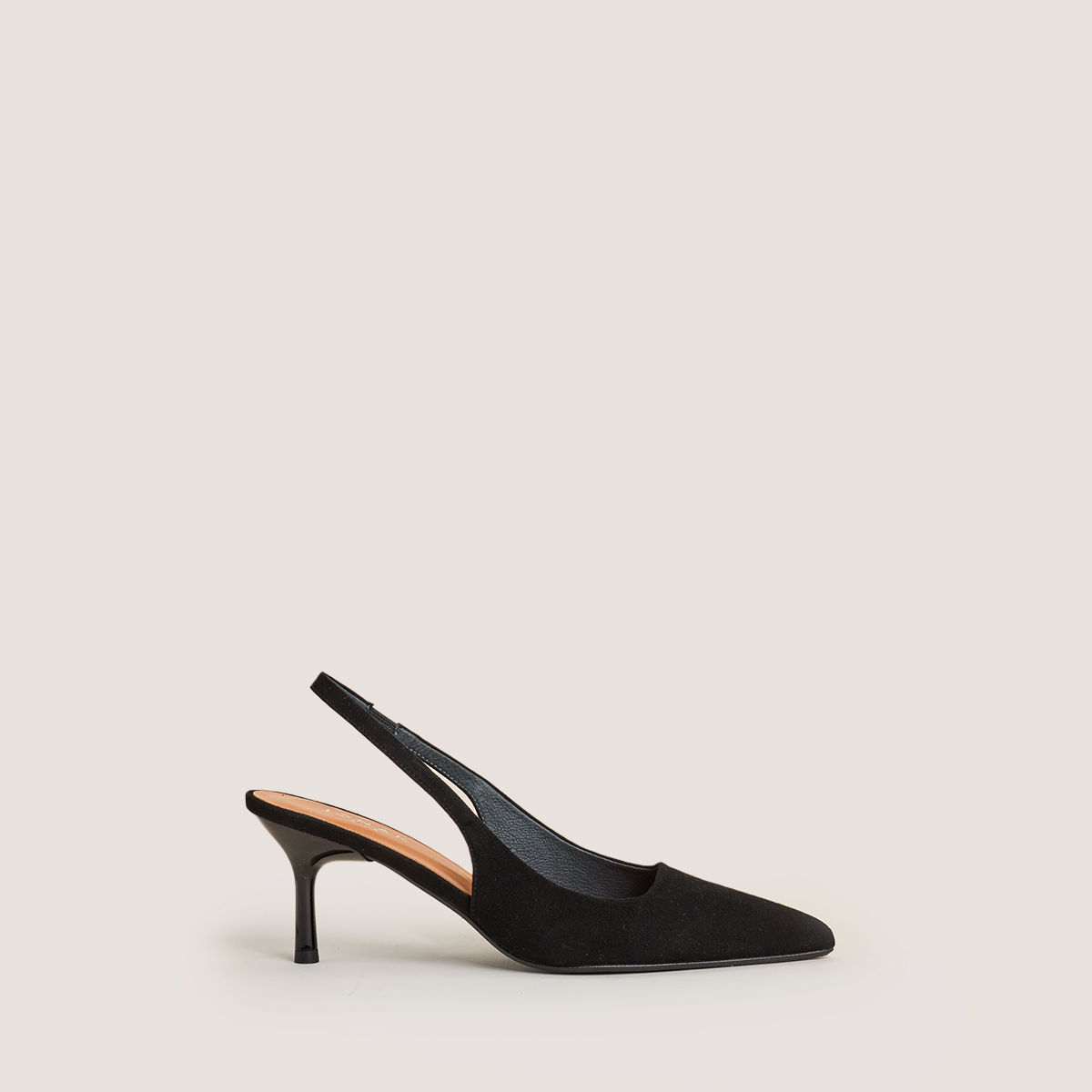 Pumps with Pointed Toes in black velvet | DIAMANTINE