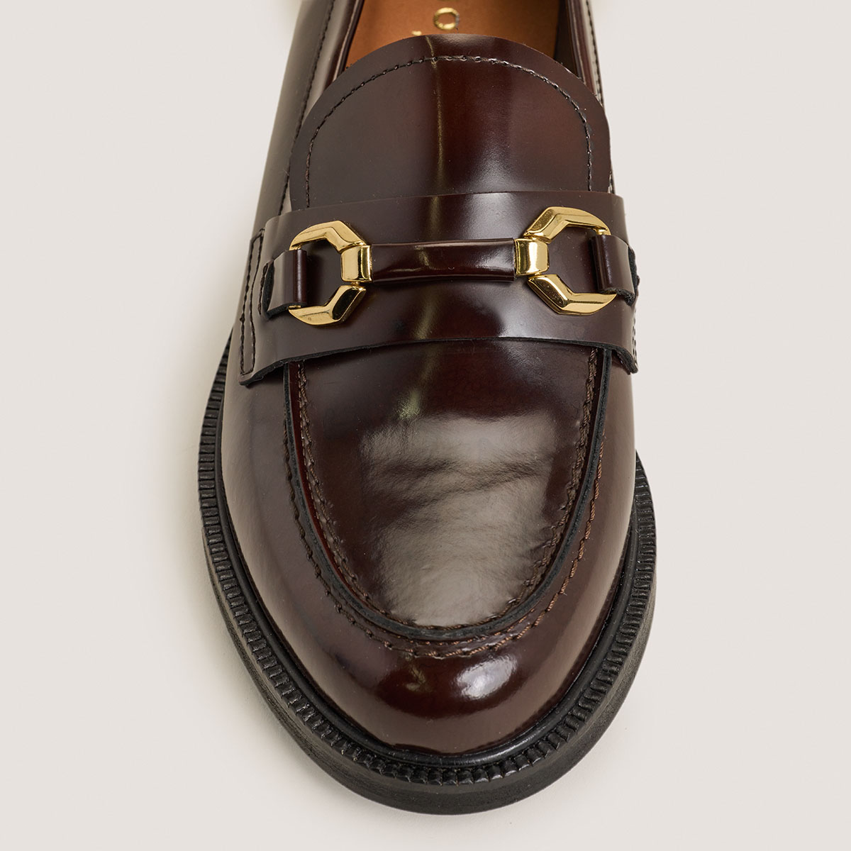 Bit loafers in brown patinated leather | DROP
