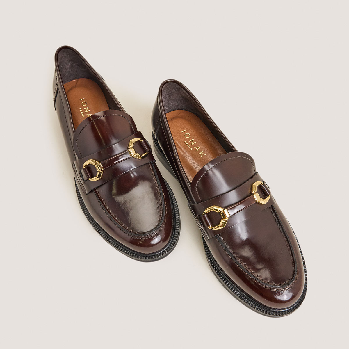 Bit loafers in brown patinated leather | DROP